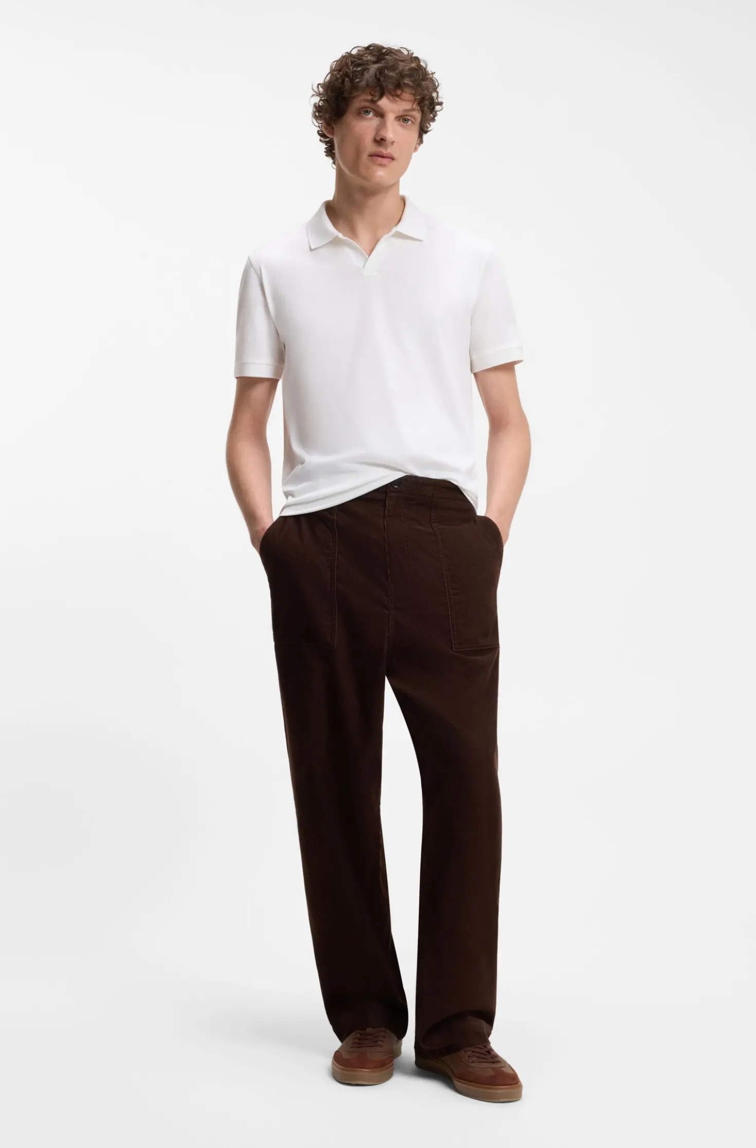 BOSS BY BECKHAM polo shirt in cotton and silk