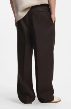 BOSS BY BECKHAM relaxed-fit linen trousers