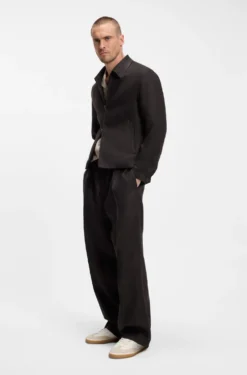 BOSS BY BECKHAM relaxed-fit linen jacket