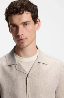 BOSS BY BECKHAM relaxed-fit linen shirt