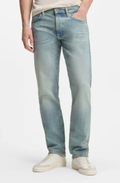 BOSS BY BECKHAM slim-fit jeans in blue stretch denim