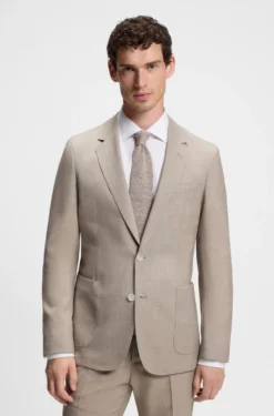BOSS BY BECKHAM slim-fit suit jacket in virgin wool