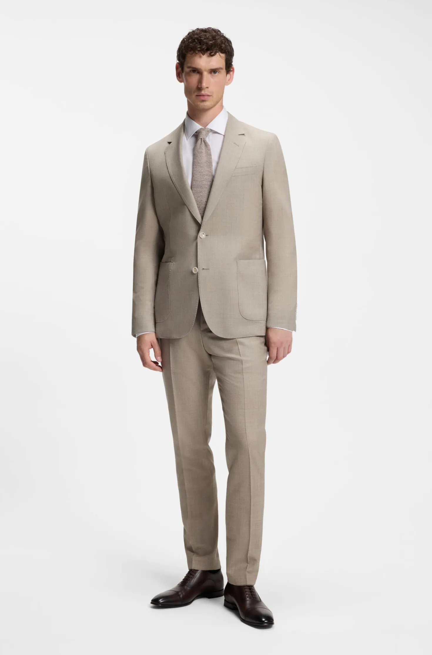 BOSS BY BECKHAM slim-fit suit jacket in virgin wool