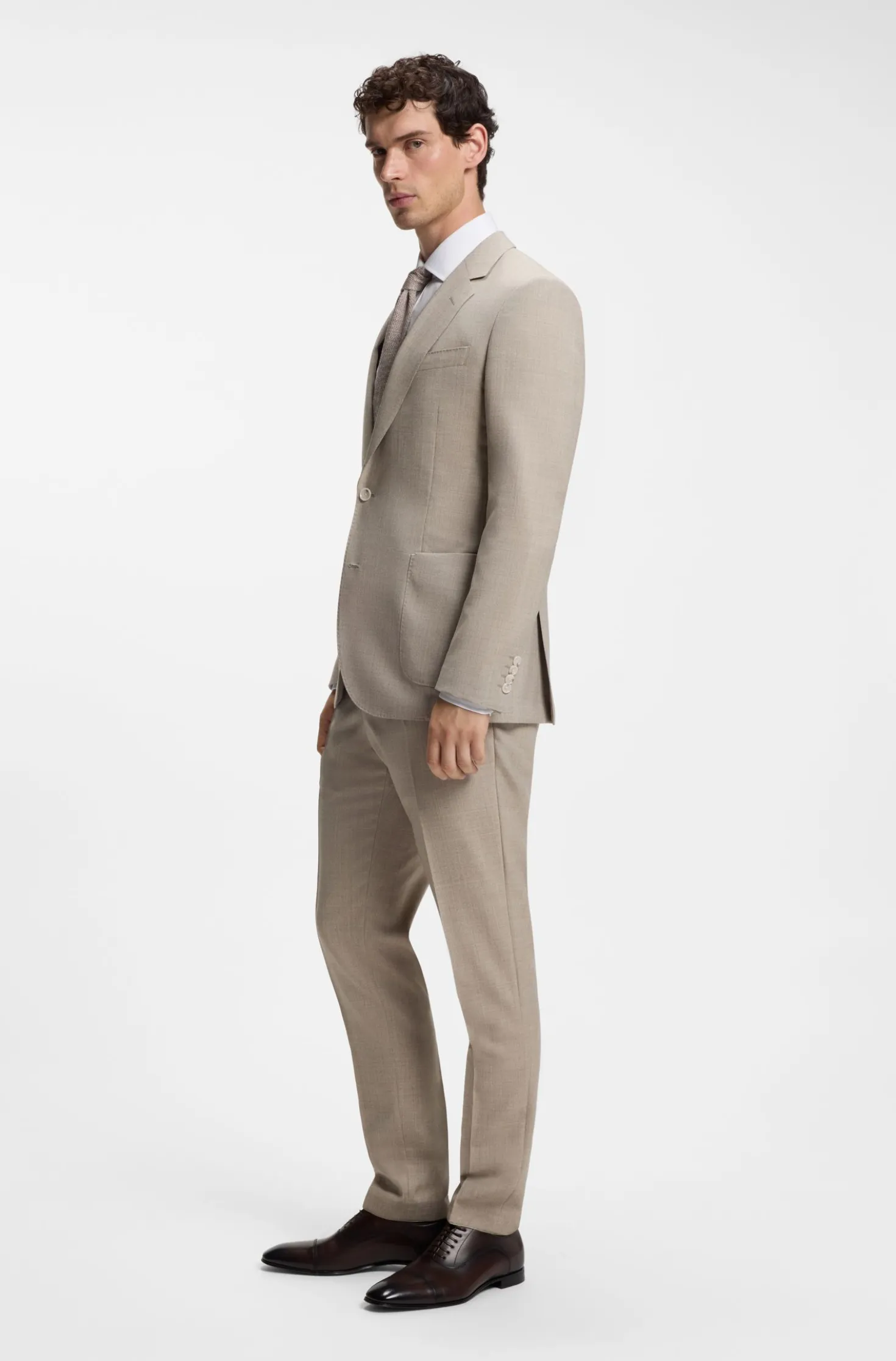 BOSS BY BECKHAM slim-fit suit jacket in virgin wool