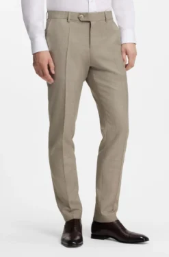 BOSS BY BECKHAM slim-fit suit trousers in virgin wool