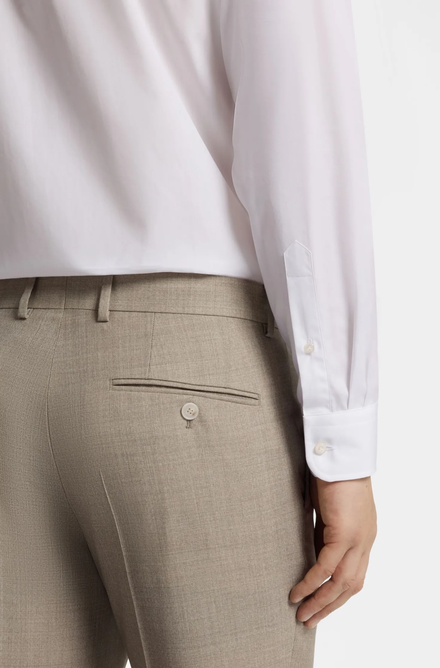 BOSS BY BECKHAM slim-fit suit trousers in virgin wool