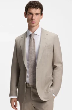 BOSS BY BECKHAM Tie in linen and tussah silk