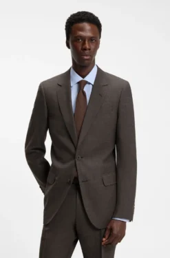 BOSS BY BECKHAM wool-blend slim-fit suit jacket