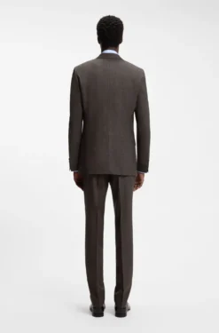 BOSS BY BECKHAM wool-blend slim-fit suit jacket
