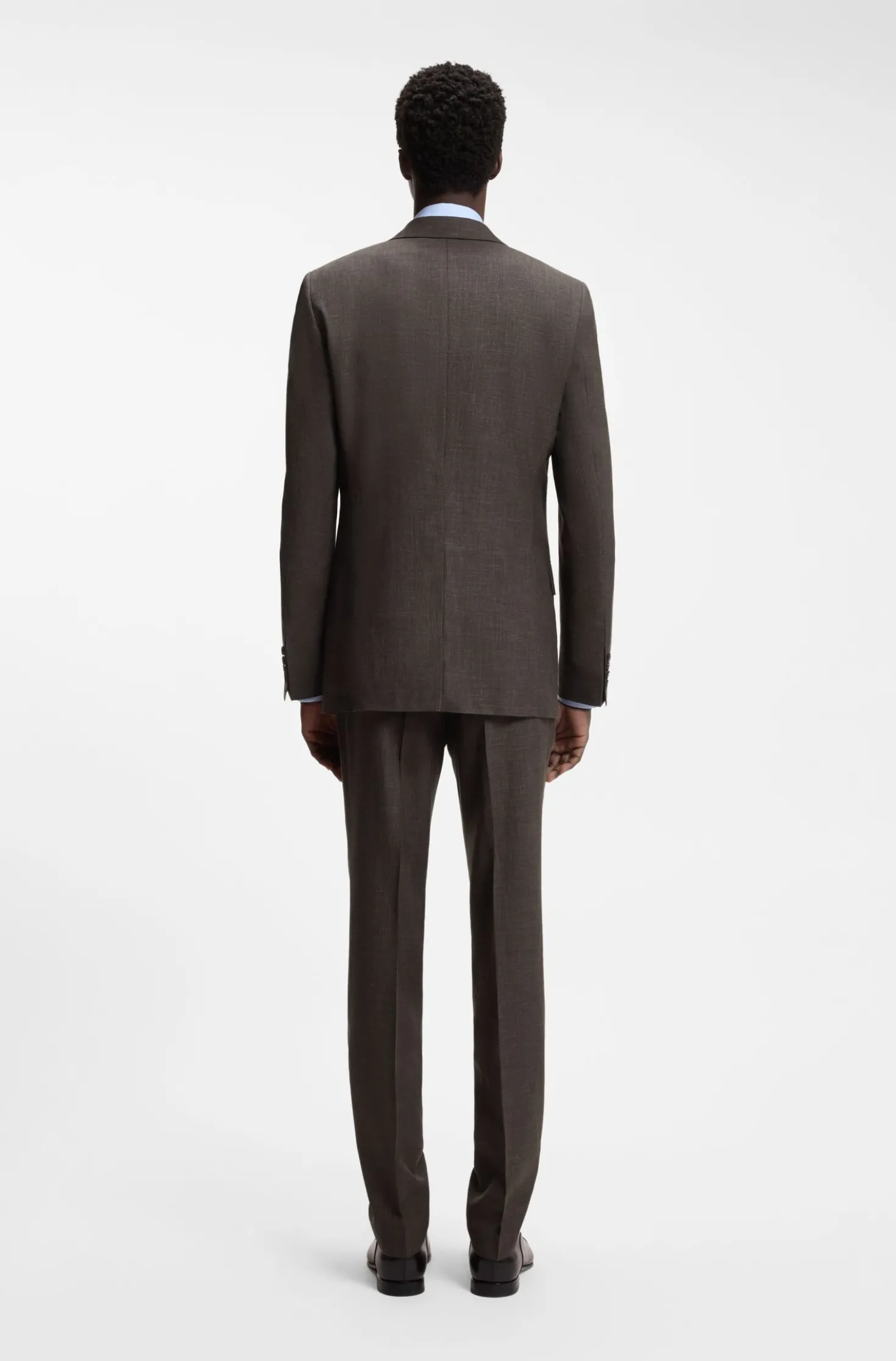 BOSS BY BECKHAM wool-blend slim-fit suit jacket