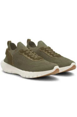 BOSS-MOTION trainers with knitted uppers and leather trims