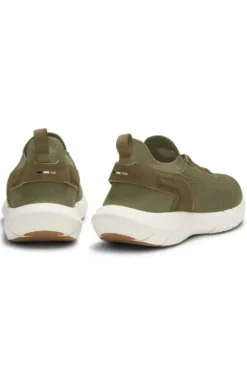 BOSS-MOTION trainers with knitted uppers and leather trims
