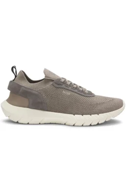 BOSS-MOTION trainers with knitted uppers and leather trims