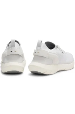 BOSS-MOTION trainers with knitted uppers and leather trims