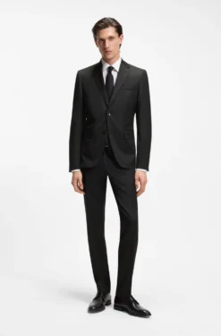 BOSS ONE Extra-slim-fit trousers in virgin-wool serge