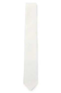 BOSS ONE Jacquard-structured tie in linen and silk
