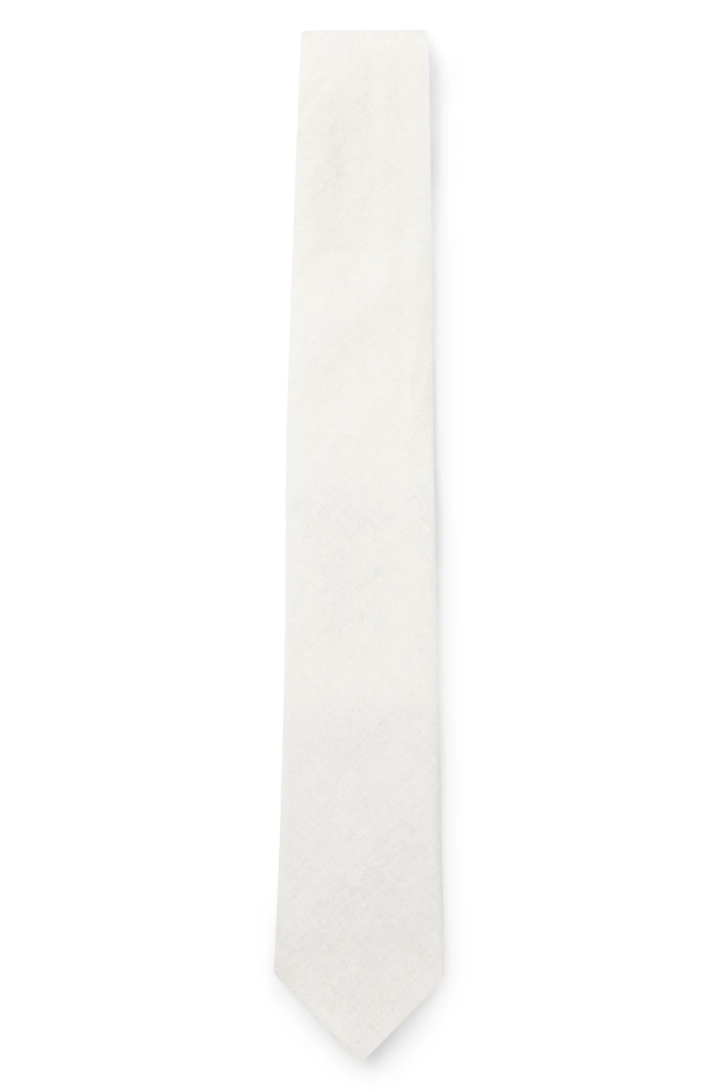 BOSS ONE Jacquard-structured tie in linen and silk