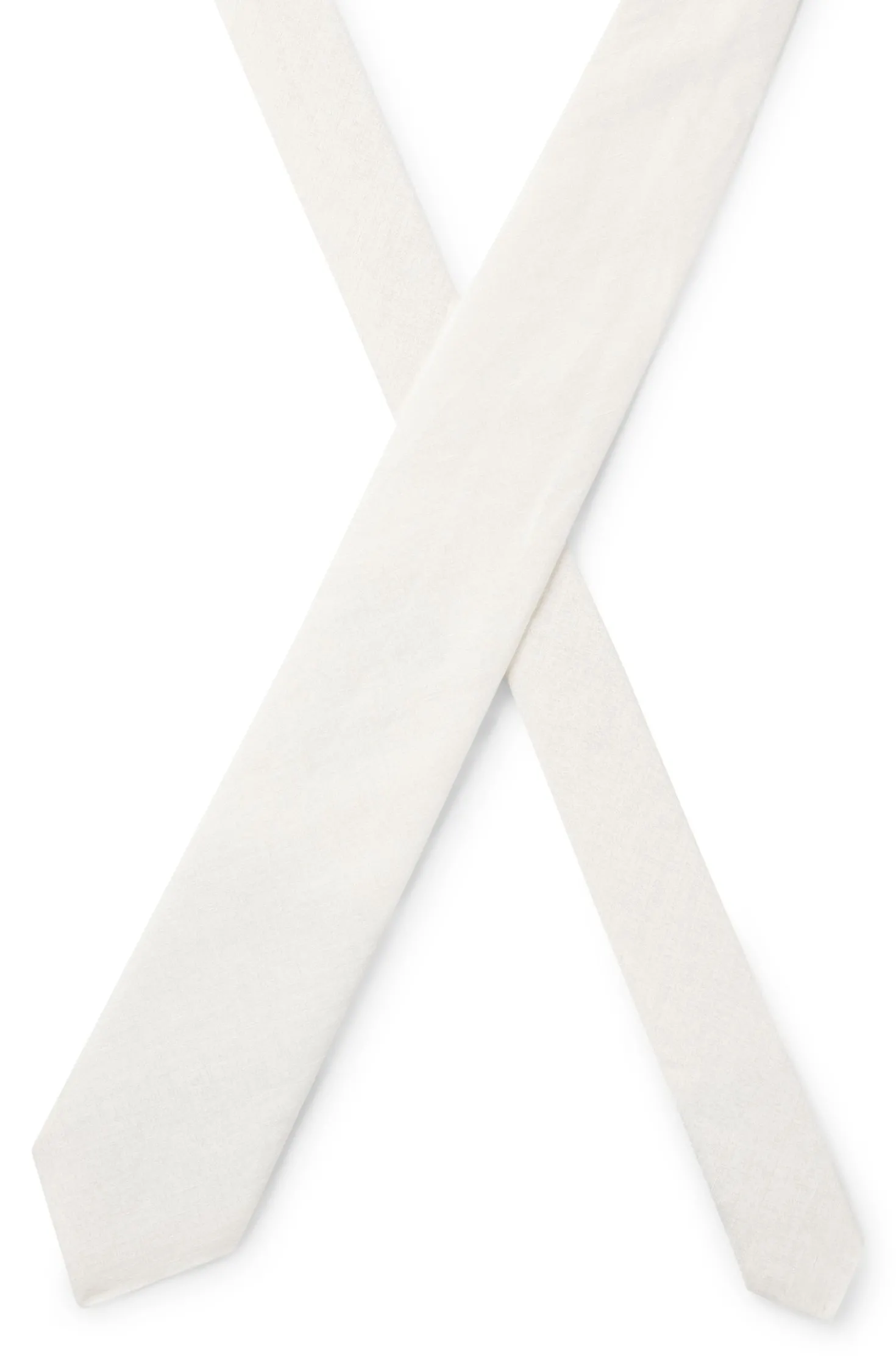 BOSS ONE Jacquard-structured tie in linen and silk