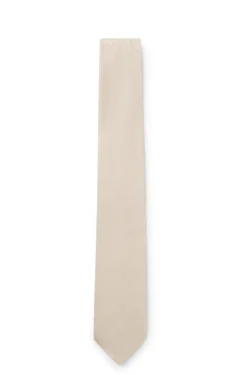 BOSS ONE Jacquard-structured tie in linen and silk