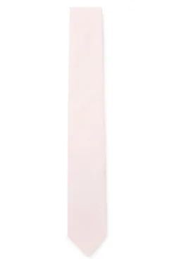 BOSS ONE Jacquard-structured tie in linen and silk