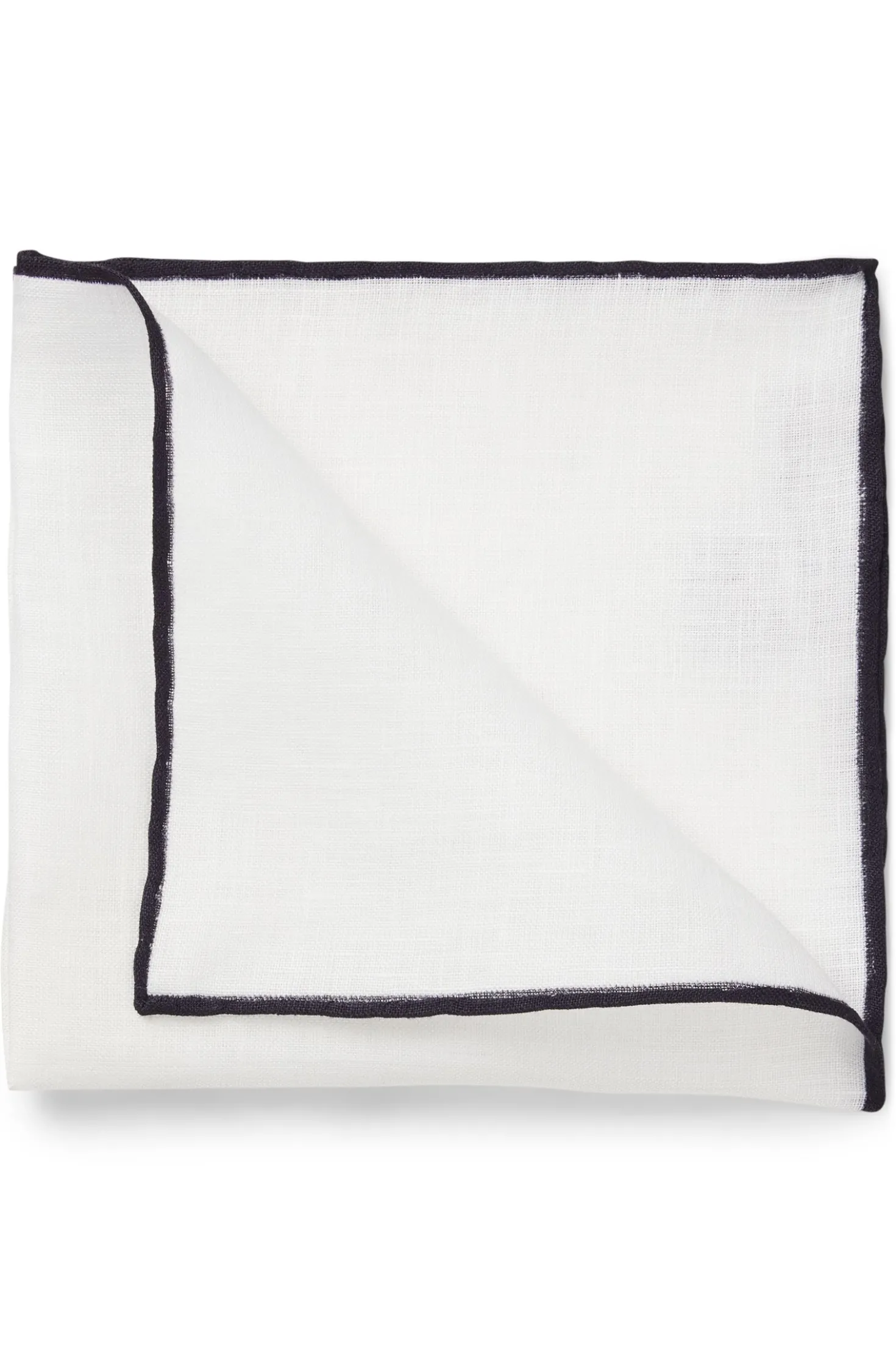 BOSS ONE Linen pocket square with contrast border