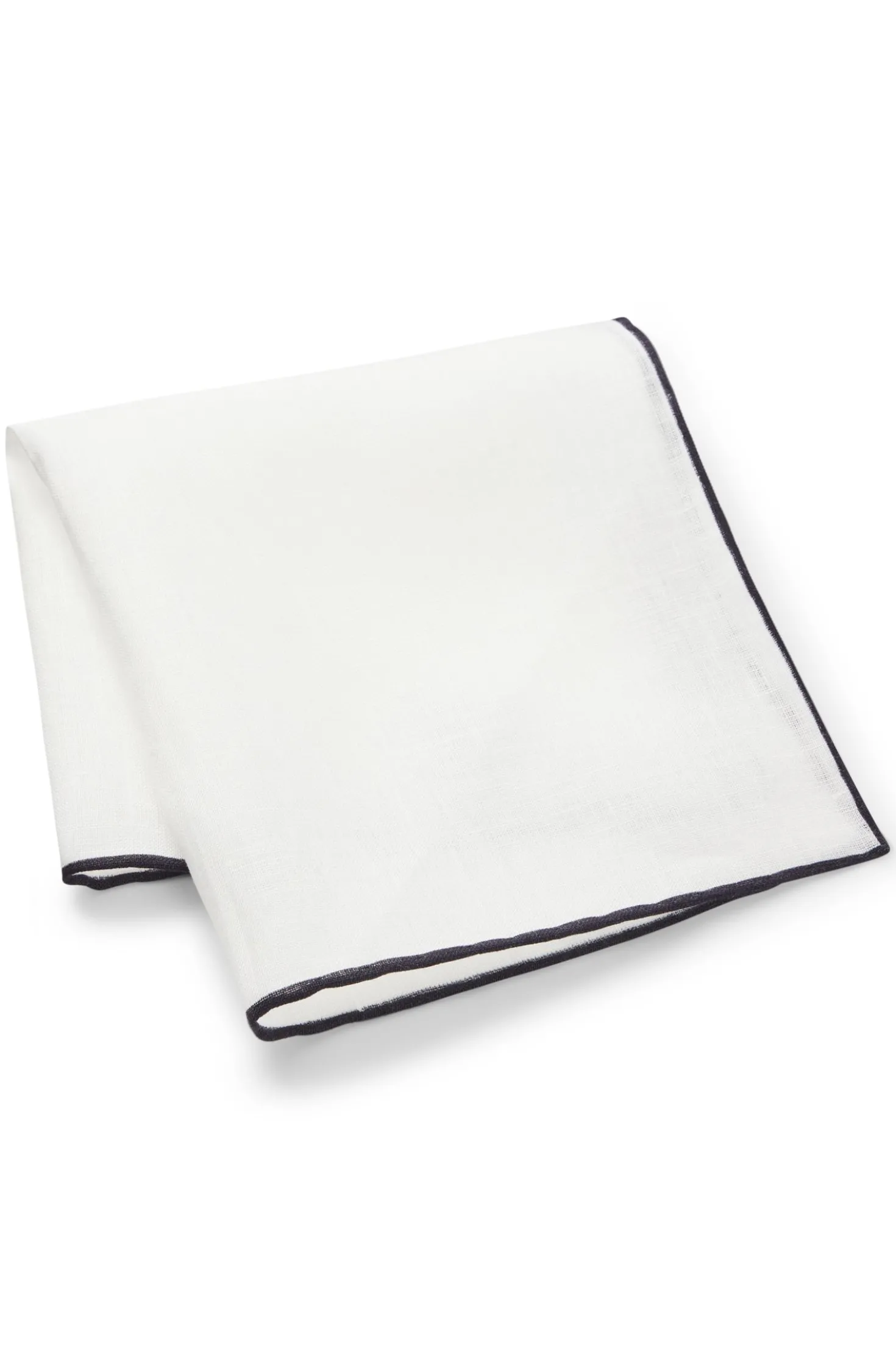 BOSS ONE Linen pocket square with contrast border
