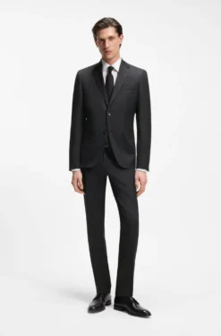 BOSS ONE Regular-fit suit jacket in virgin-wool serge