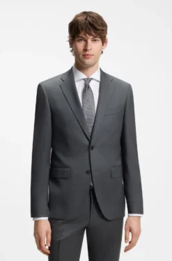 BOSS ONE Regular-fit suit jacket in virgin-wool serge