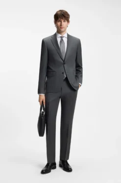 BOSS ONE Regular-fit suit jacket in virgin-wool serge