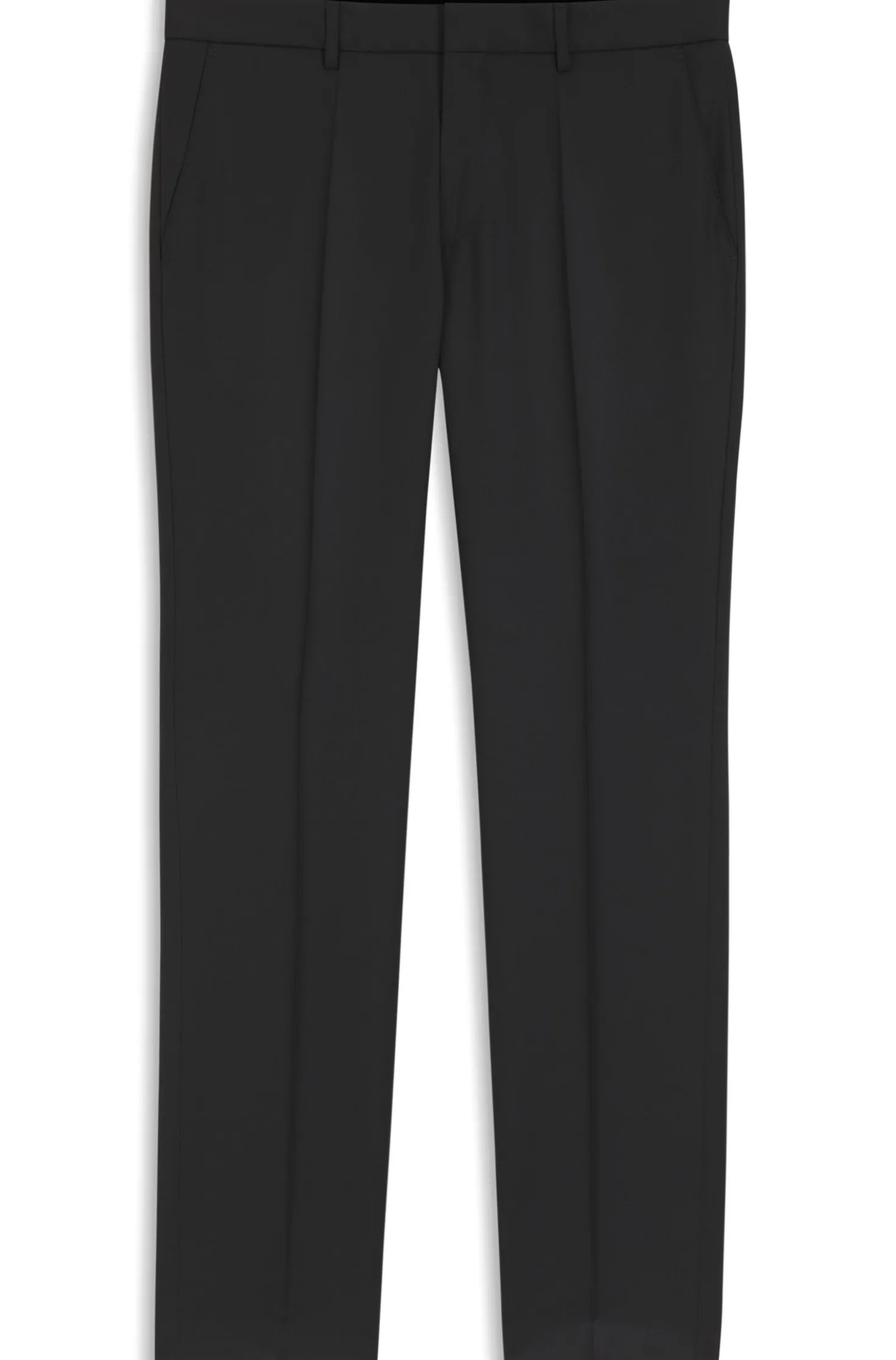 BOSS ONE Regular-fit trousers in virgin-wool serge