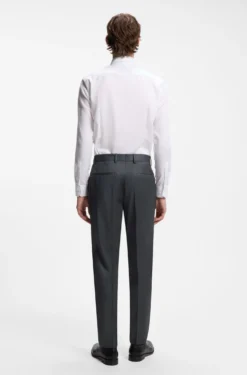 BOSS ONE Regular-fit trousers in virgin-wool serge