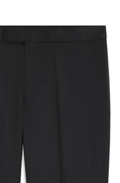 BOSS ONE Regular-fit tuxedo trousers in virgin-wool serge