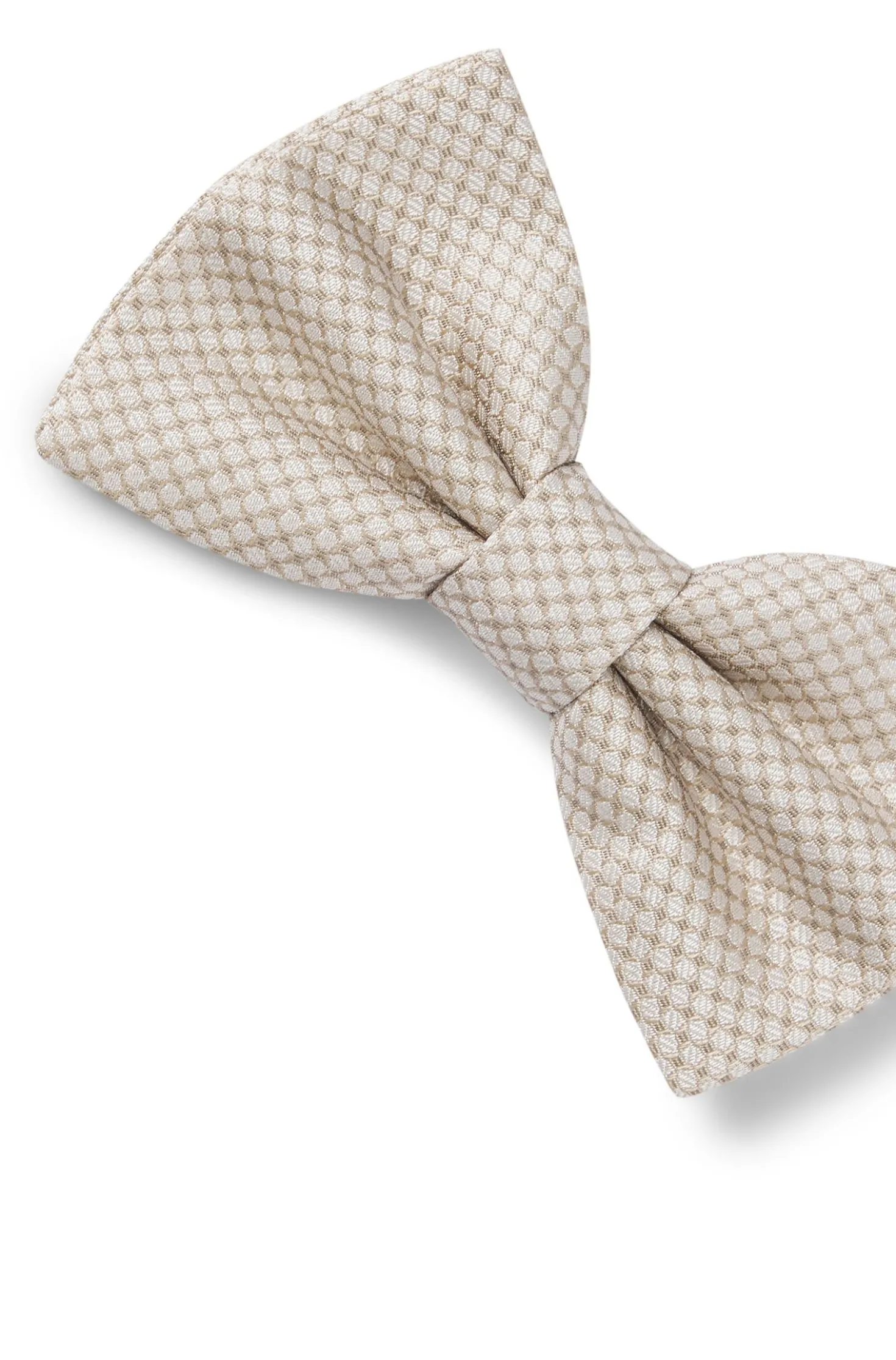 BOSS ONE Silk bow tie in micro-patterned jacquard