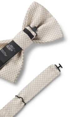 BOSS ONE Silk bow tie in micro-patterned jacquard