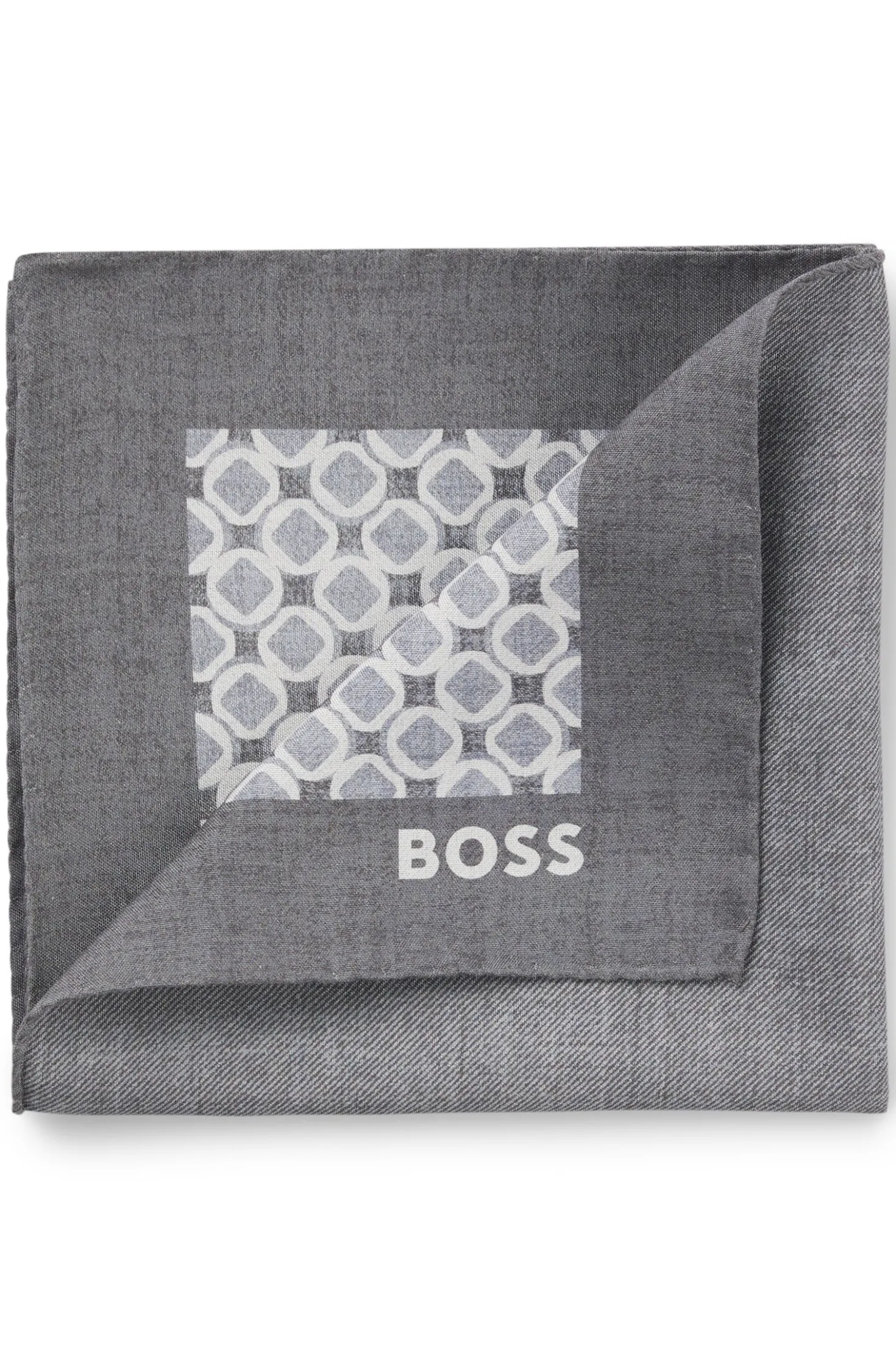 BOSS ONE Silk pocket square with digital print