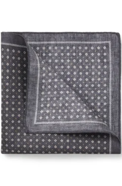BOSS ONE Silk pocket square with printed pattern