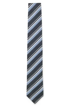 BOSS ONE Silk tie with diagonal stripes
