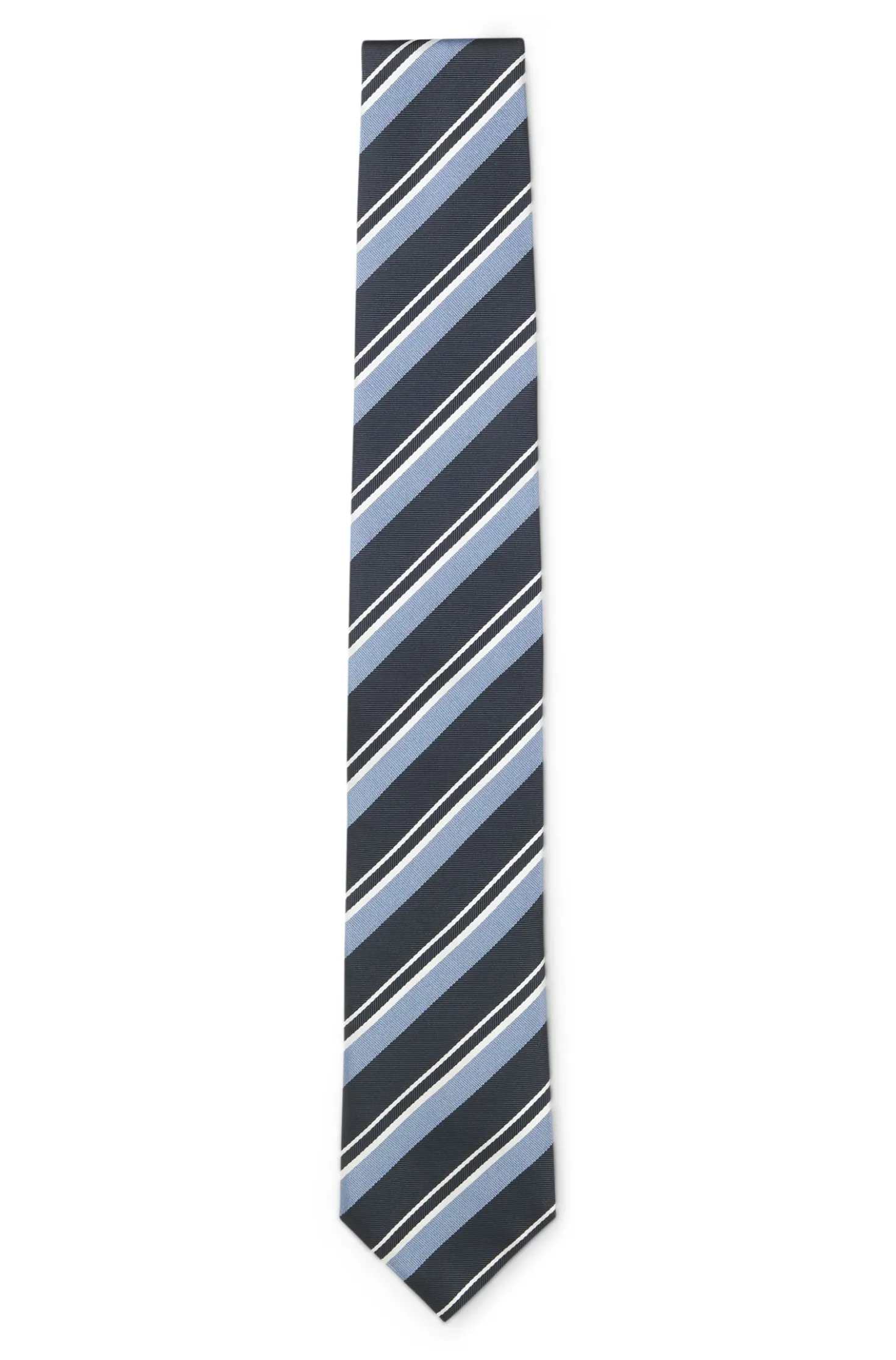 BOSS ONE Silk tie with diagonal stripes