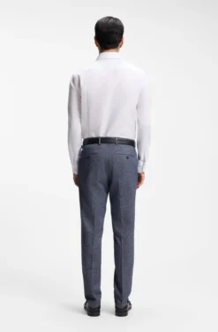 BOSS ONE Slim-fit shirt in wrinkle-resistant Oxford cotton