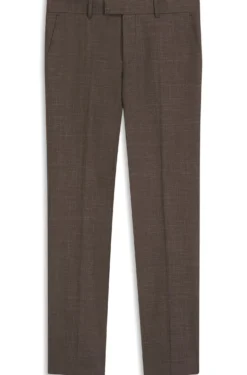 BOSS ONE Slim-fit suit trousers in wool, silk and linen