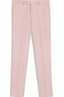 BOSS ONE Slim-fit suit trousers in wool, silk and linen