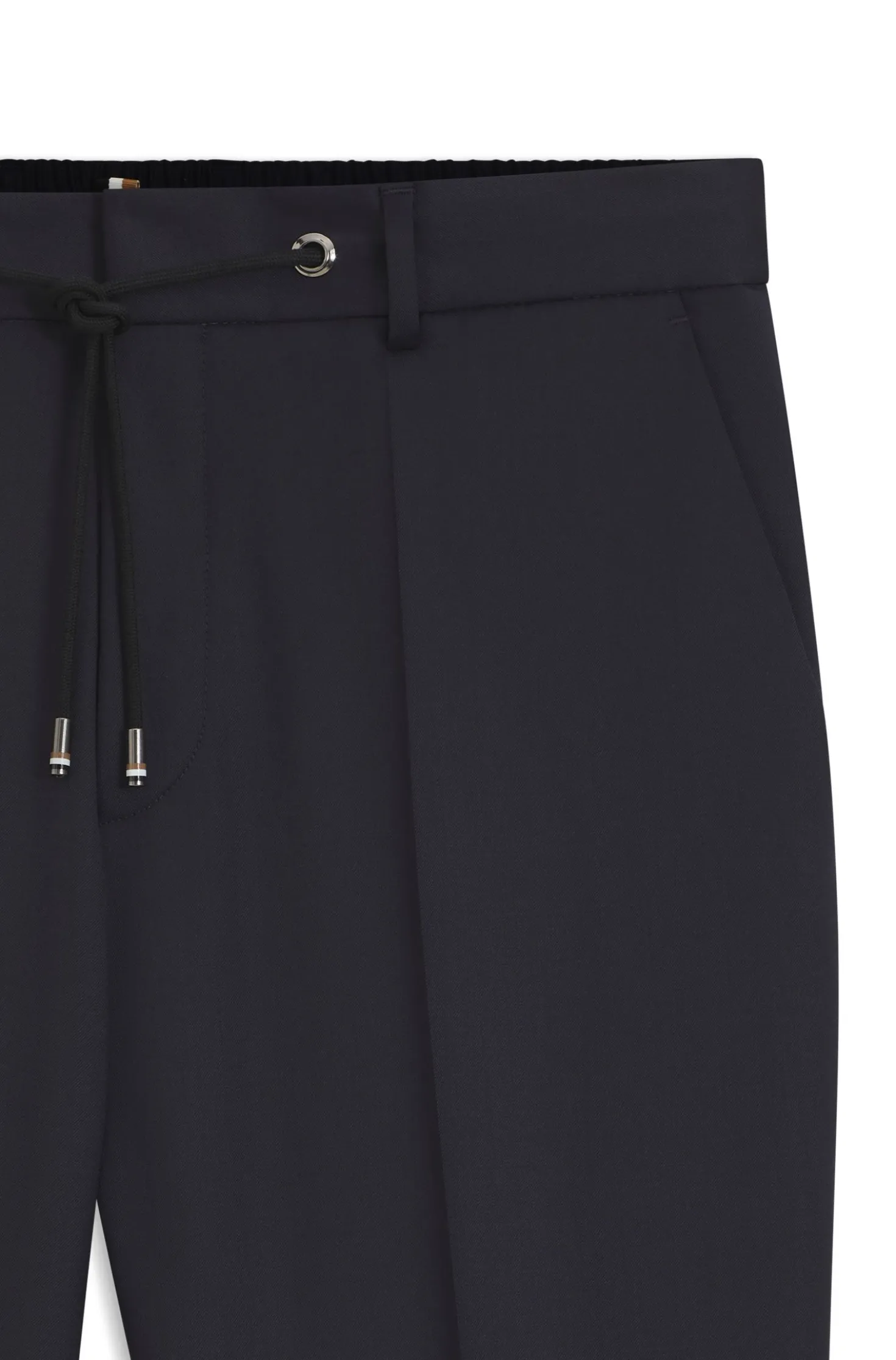 BOSS ONE Slim-fit trousers in virgin-wool serge