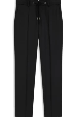 BOSS ONE Slim-fit trousers in virgin-wool serge
