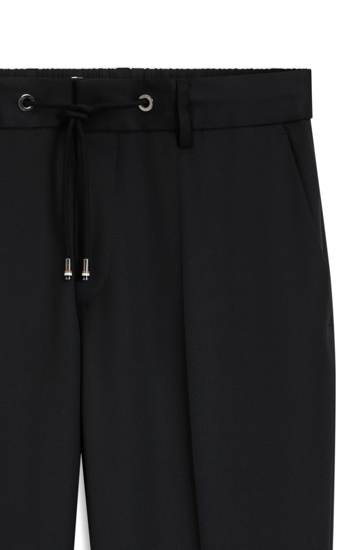 BOSS ONE Slim-fit trousers in virgin-wool serge