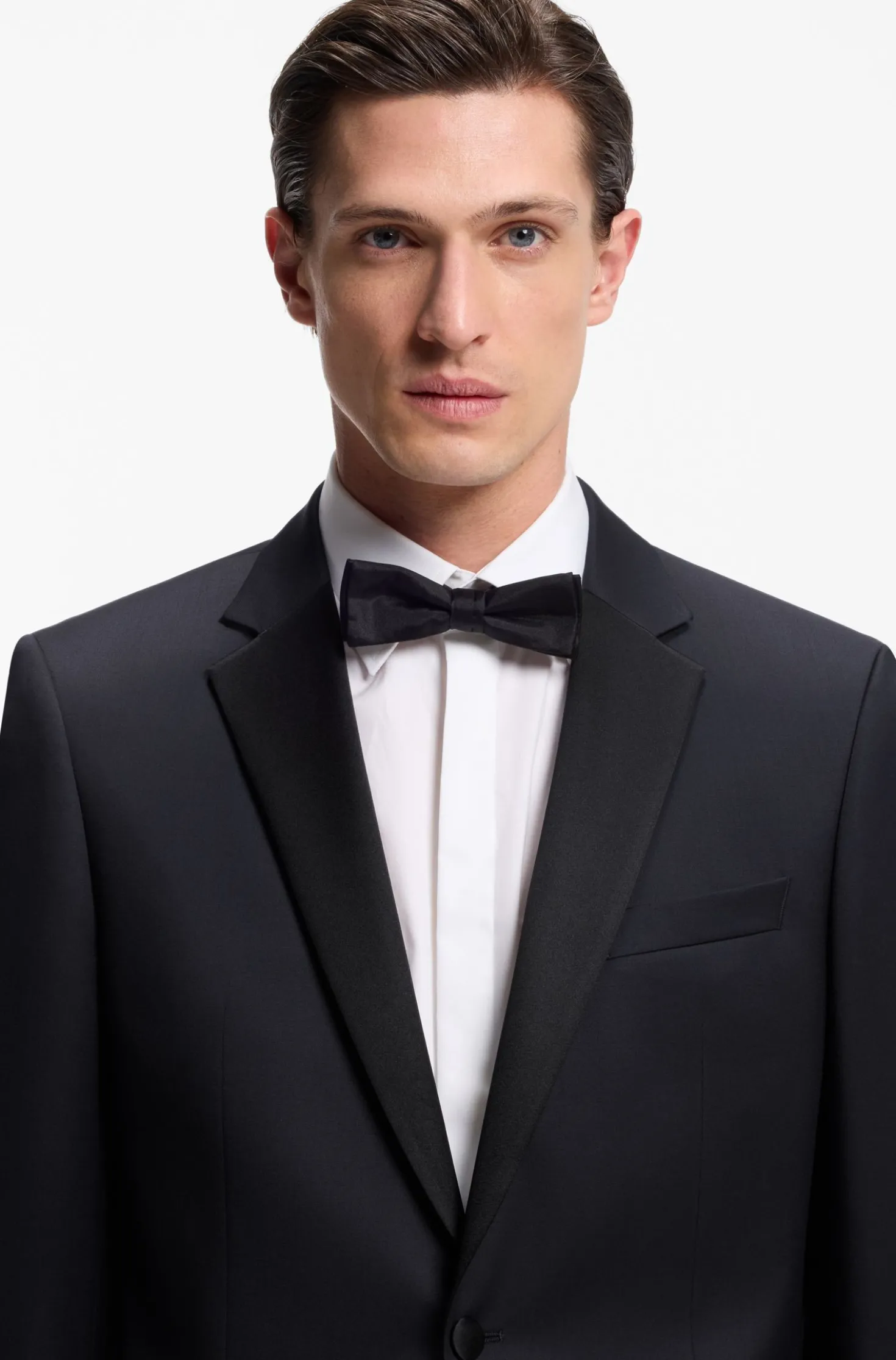 BOSS ONE Slim-fit tuxedo jacket in virgin-wool serge