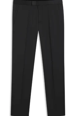 BOSS ONE Slim-fit tuxedo trousers in virgin-wool serge