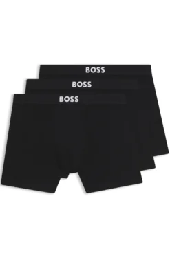 BOSS ONE three-pack of logo-waistband boxer briefs