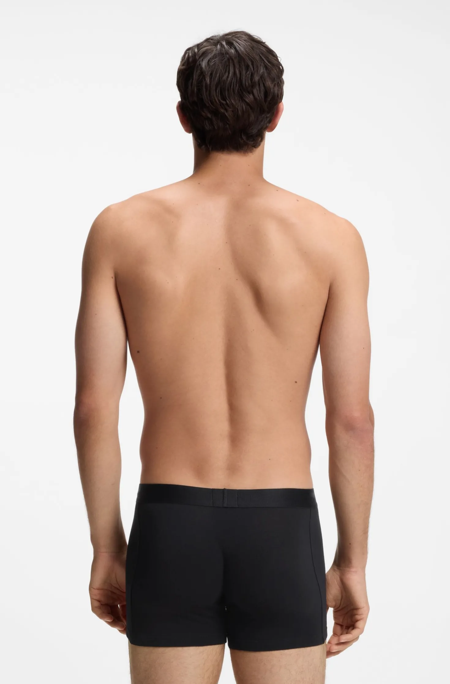 BOSS ONE three-pack of logo-waistband boxer briefs