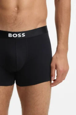 BOSS ONE three-pack of logo-waistband boxer briefs