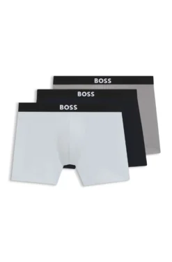 BOSS ONE three-pack of logo-waistband boxer briefs